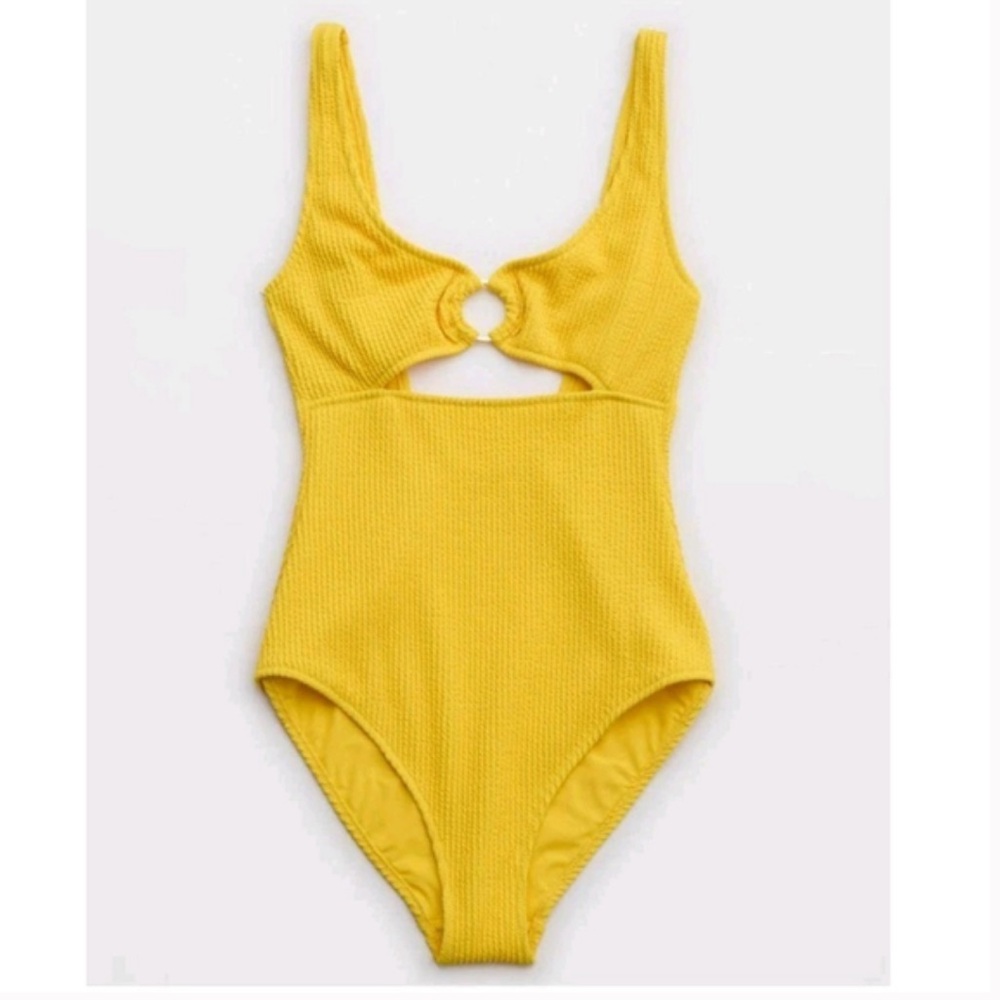Aerie Crinkle Ring Full Coverage One Piece Swimsuit